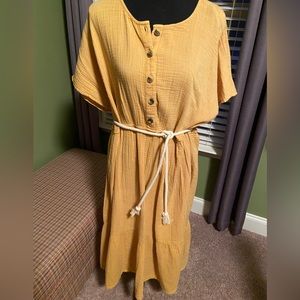 Dress by Wonderly. Worn once. Mustard gold. Sz XL $30